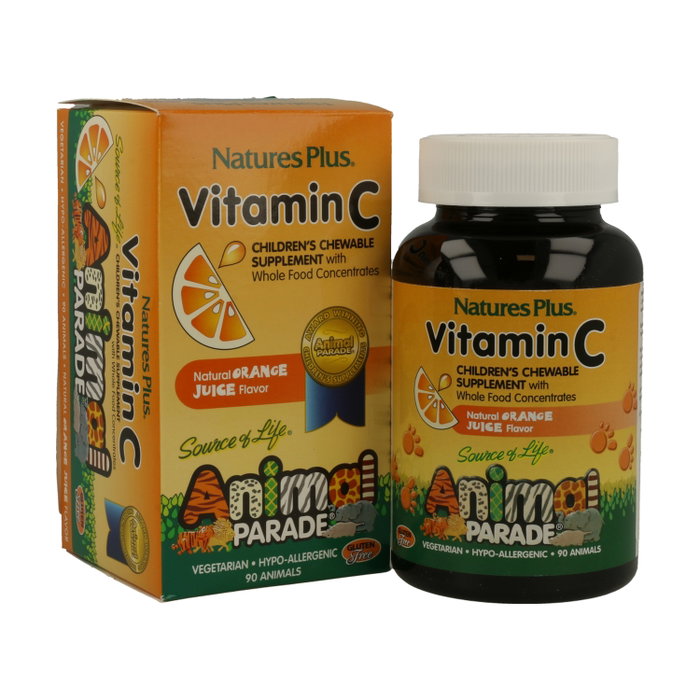 Natures Plus Animal Parade Vitamina C 90 Comprimidos Masticables para Niños a Partir de 4 Años Natures Plus Animal Parade Vitamina C 90 Comprimidos Masticables para Niños a Partir de 4 Años