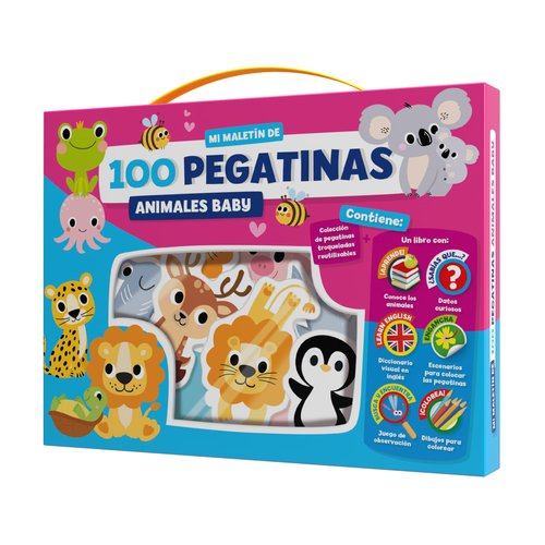 IMAGILAND Juego Maletín 100 Pegatinas Animales Baby IMAGILAND Juego Maletín 100 Pegatinas Animales Baby