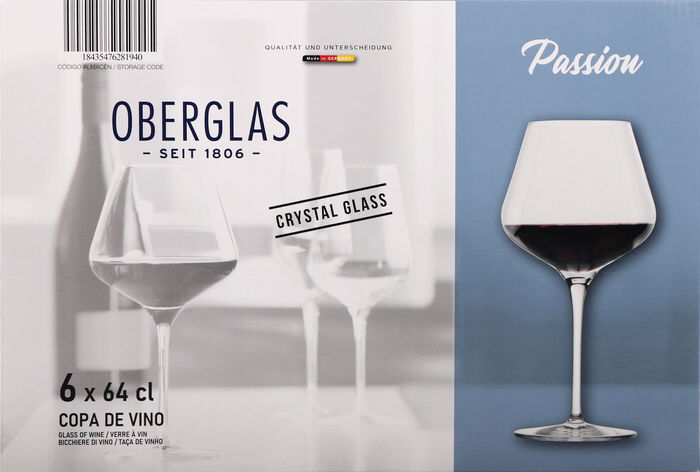 Inde Set 6 Copas Burgundy Passion 64Cl, 11,5x22,8x7 cm