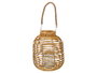 Ibergarden Farol Redondo Alto Mediano, Acabado Rattan, Marrón, Dimensiones 20 x的一组27 x 20 cm (Set de 12)