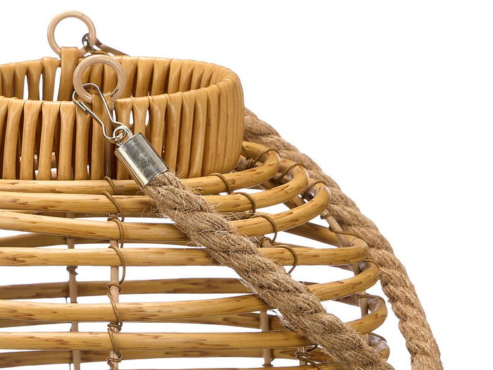 Ibergarden Farol Redondo Alto Mediano, Acabado Rattan, Marrón, Dimensiones 20 x的一组27 x 20 cm (Set de 12)