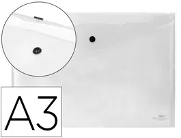 Liderpapel Carpeta Dossier 44244 Polipropileno A3 Transparente Translucido Capacidad 50 Hojas 180 micras