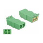 DeLOCK Acoplador de fibra óptica con protección láser LC Duplex hembra a LC Duplex hembra, 4 piezas