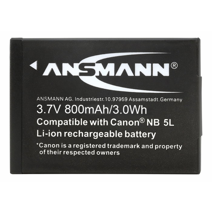 Ansmann A-Can NB-5L Batería recargable de ion de litio 3,7 V 850 mAh Ansmann A-Can NB-5L Batería recargable de ion de litio 3,7 V 850 mAh