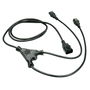 Lindy Cable Divisor IEC C14 a 2 x IEC C13 de 1m para PC, Impresoras, Monitores y Equipos de Audio