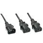 Lindy Cable de alimentación divisor IEC C14 a 2 x IEC C13, 1 m