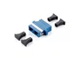 Equip Adaptador de Fibra Óptica SC Duplex Monomodo, Referencia 156131, Pack de 12 Unidades, Color Azul