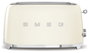 Smeg TSF02CREU Tostadora de 4 rebanadas, Crema