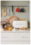 Smeg TSF02CREU Tostadora de 4 rebanadas, Crema