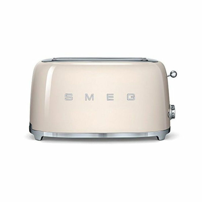Smeg TSF02CREU Tostadora de 4 rebanadas, Crema