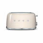 Smeg TSF02CREU Tostadora de 4 rebanadas, Crema