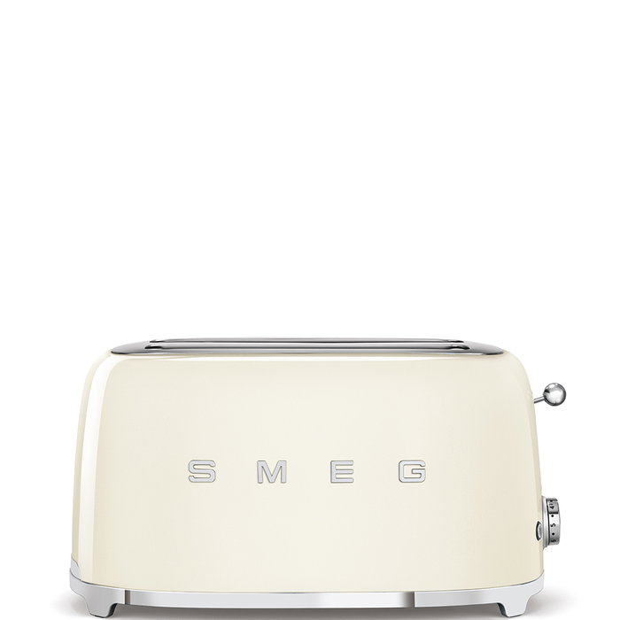 Smeg TSF02CREU Tostadora de 4 rebanadas, Crema