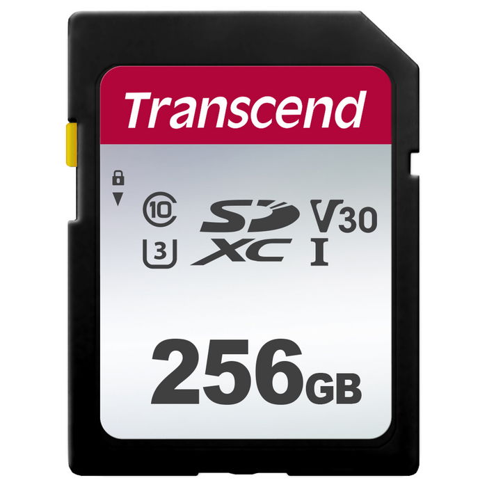 Transcend SDXC SDC300S 256GB Clase 10 U3 V30 Velocidad Lectura 95 MB/s Escritura 40 MB/s Tarjeta Memoria
