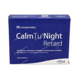 VITAE Calm Tu Night Retard 30Comp. Melatonina, Valeriana, Pasiflora, Amapola de California, Melisa