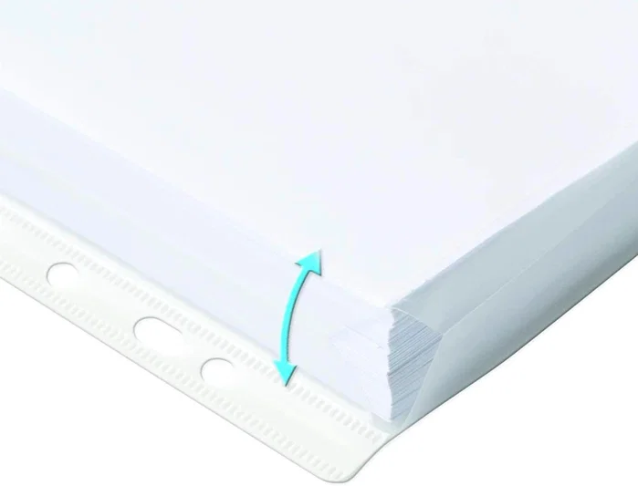 Q-connect Funda multitaladro con fuelle DIN A4, 180 mc, pack de 5 unidades