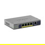NETGEAR GS105PP Switch Gigabit no administrado 5 Puertos (4 PoE+ 30W) con Presupuesto PoE 83W para Montaje en Pared/Escritorio