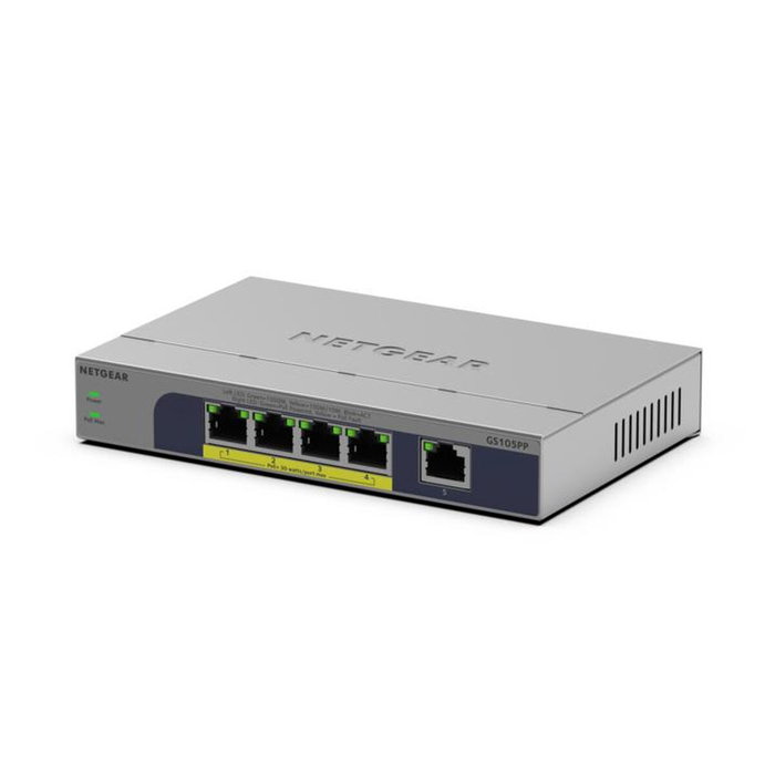 Netgear GS105PP-300EUS Switch Gigabit con 4 Puertos PoE+