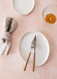 Hermia CTT0006 Plato para Servir Tartas Porcelana Blanco 19 x 22 x 2 cm