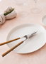 Hermia CTT0006 Plato para Servir Tartas Porcelana Blanco 19 x 22 x 2 cm