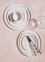 Hermia CTT0006 Plato para Servir Tartas Porcelana Blanco 19 x 22 x 2 cm