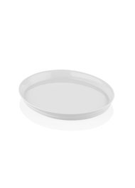 Hermia CTT0006 Plato para Servir Tartas Porcelana Blanco 19 x 22 x 2 cm