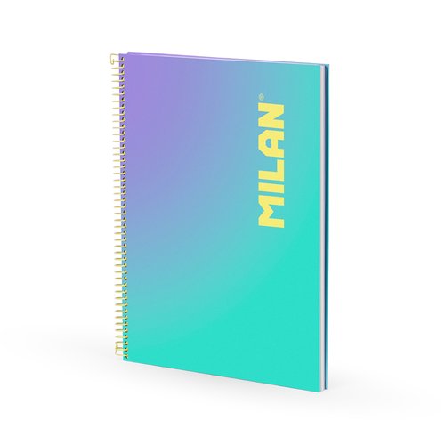 Milan Cuaderno Espiral Colección Sunset A4 90 Hojas Turquesa