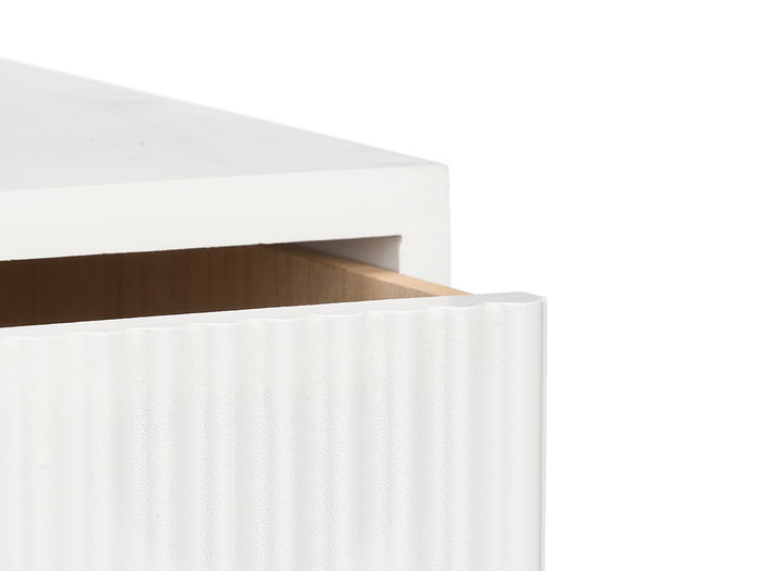 Giftdecor Mesita Auxiliar 1 Cajón Blanco 36x24x52 cm