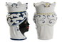 DKD Home Decor Macetero de Porcelana Cabeza Siciliana Pack de 2