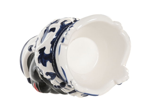 DKD Home Decor Macetero de Porcelana Cabeza Siciliana Pack de 2 DKD Home Decor Macetero de Porcelana Cabeza Siciliana Pack de 2
