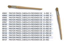 Pincel Redondo de Madera 10 582-10