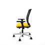 PIQUERAS Y CRESPO Silla de oficina Haches con mecanismo Sincro/Traslack, Amarillo y Negro