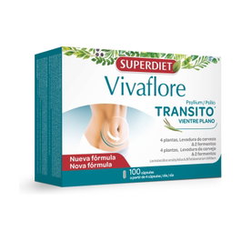 Super Diet Vivaflore Tránsito 100 cápsulas - Complemento alimenticio con psilio, romero y achicoria