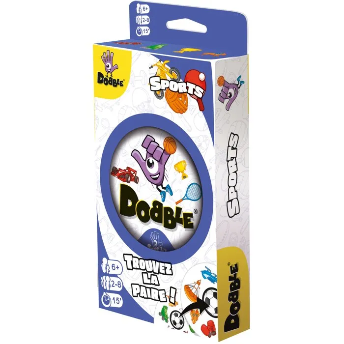 Asmodee ZYGOMATIC Juego Dobble - Juego de Observación y Reflejos para Familia y Amigos, Caja Metal, 2 a 8 Jugadores, Edad 6+, Francés