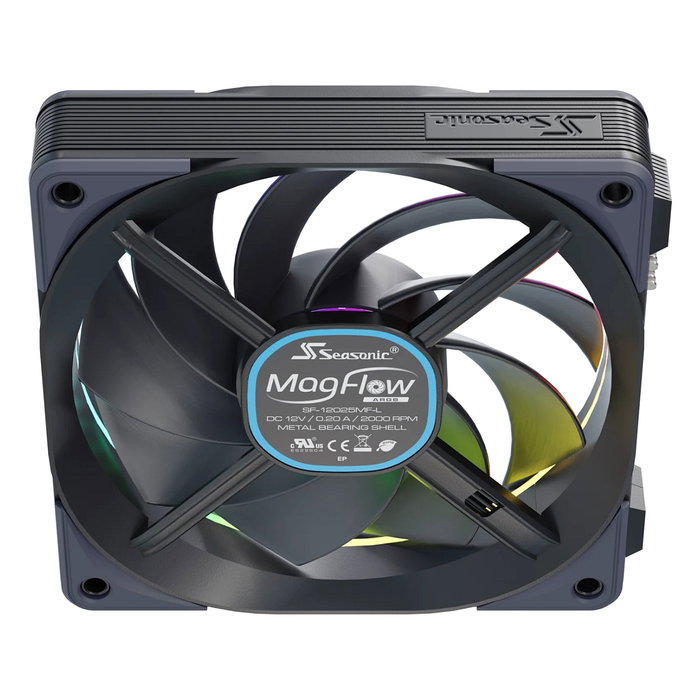 Seasonic MagFlow ARGB 1-fan kit de 120 mm Seasonic MagFlow ARGB 1-fan kit de 120 mm