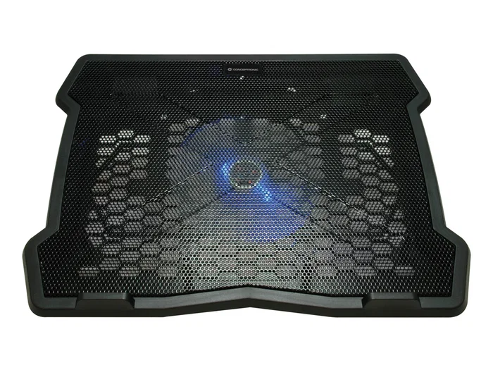 Conceptronic THANA05B Cooling Pad para Portátil 15.6", 1 Ventilador USB 12.5 cm con Iluminación LED Azul, Color Negro
