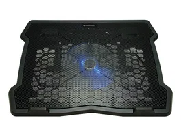 Conceptronic THANA05B Cooling Pad para Portátil 15.6", 1 Ventilador USB 12.5 cm con Iluminación LED Azul, Color Negro