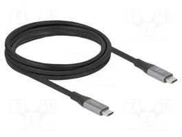 DeLOCK Cable USB Type-C a USB Type-C 40 Gbps 2 m Gris Metal