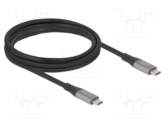 DeLOCK Cable USB Type-C a USB Type-C 40 Gbps 2 m Gris Metal DeLOCK Cable USB Type-C a USB Type-C 40 Gbps 2 m Gris Metal