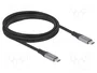 DeLOCK Cable USB Type-C a USB Type-C 40 Gbps 2 m Gris Metal
