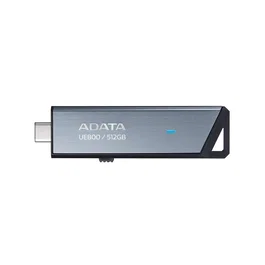 ADATA UE800 Memoria USB 512 GB, USB-C 3.2 Gen 2 (10 Gbit/s), Lectura/Escritura hasta 1000 MB/s, Aluminio Cepillado, Color Plata