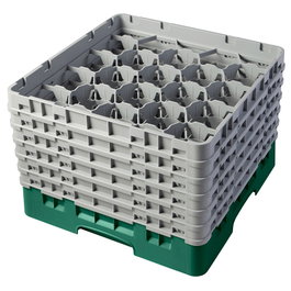 CAMBRO Cesta de lavado 20 compartimentos 6 alturas Verde Sherwood
