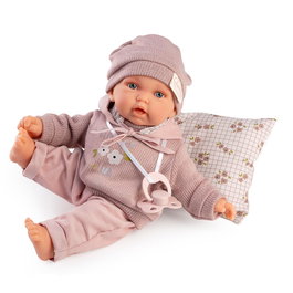 Muñecas Antonio Juan Muñeca Petit Blandito con Sudadera de Pana y Lana, 27 cm, Look Cálido y Moderno, Referencia 12444