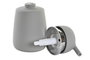 DKD Home Decor Dosificador de Gres Gomoso Gris Claro y Plateado