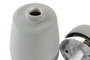DKD Home Decor Dosificador de Gres Gomoso Gris Claro y Plateado