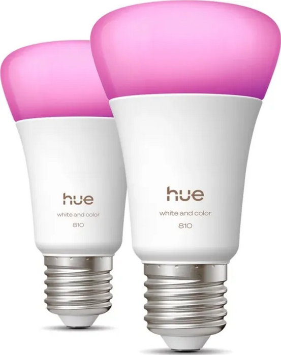 Philips Hue Pack de 2 bombillas LED A60 luz blanca y de colores E27