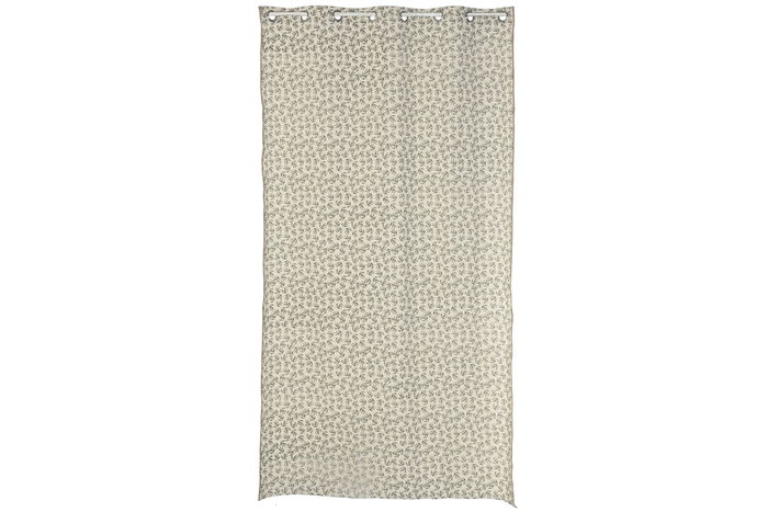 DKD Home Decor Nature23 Cortina Cottage Natural Verde Algodon Yute 260 x 140 cm (2 Unidades)