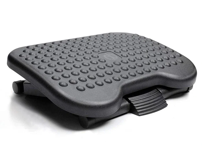Q-connect Reposapiés plástico ajustable premium