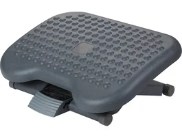 Q-connect Reposapiés plástico ajustable premium