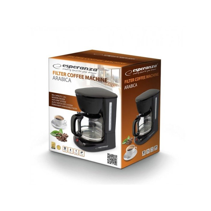 ESPERANZA Cafetera Eléctrica 1.8 Litros 950W - Cafetera de Filtro
