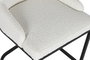 DKD Home Decor Silla Moderno Blanco Negro Metal Poliester 61 x 82.5 x 54 cm